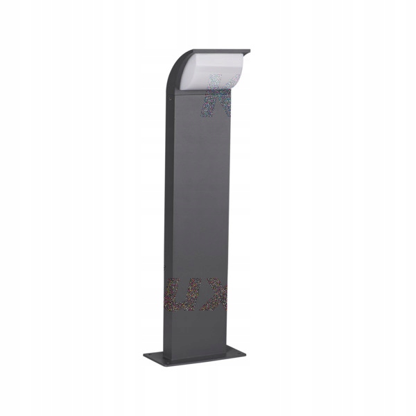 Štvorcový stĺp osvetlenia Kanlux s integrovaným LED zdrojom, 60 cm, sivý